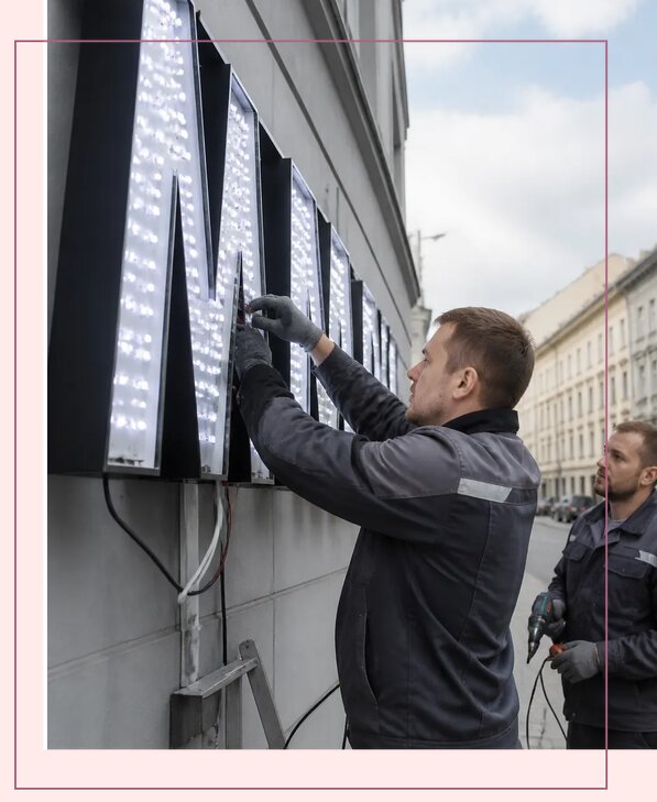 Изготовление и монтаж светодиодных LED вывесок в Озёрске